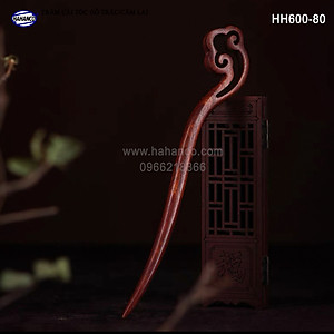 Trâm cài tóc bằng gỗ Cẩm Lai/Trắc (Đủ kiểu dáng) HH600 - phong cách cổ trang, điêu khắc sang chảnh HOT TREND cho nữ  - HAHANCO