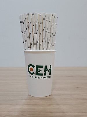 Túi 500 ống hút giấy 6x197mm hình ngôi sao dành cho cà phê, nước ngọt