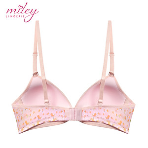 Áo Ngực Nữ Không Gọng Thun Lạnh Mút Mỏng Hoa Văn Active Miley Lingerie - Màu Tím BRM10015