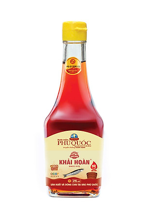 Đặc Sản Phú Quốc - Hộp 6 Chai Thủy Tinh Nước Mắm Phú Quốc Khải Hoàn 43 Độ Đạm (215Ml/ Chai) - Ocop 5 Sao