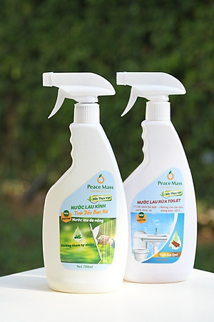 Combo Sản Phẩm Gốc Thực Vật TLC2 Peace Mass Nước Cọ Toilet + Nước Lau Kính 700ml + Nước Rửa Tay 340ml (Thuộc nhóm Sản phẩm Lành tính / Sinh học)
