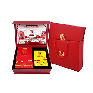 Đặc Sản Phan Thiết - Set 1 Giỏ Quà Đậm Đà Tình Thân Nước Mắm Tôm Biển Bình Gốm Đỏ 60N Và Cá Cơm Ruột Đỏ Bình Gốm Vàng 60N