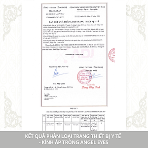 Kính giãn tròng màu Choco hiệu Angel Eyes  Chokoreto có độ - Chất liệu Silicone Hydrogel độ giãn 14.5