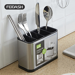 Hộp Đựng Dao Dĩa Đũa Bằng Thép Không Gỉ Cao Cấp Thương Hiệu FEIDASH 
