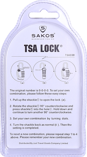 Ổ Khóa Hành Lý Mật Khẩu Khóa Số TSA SAKOS YLA008