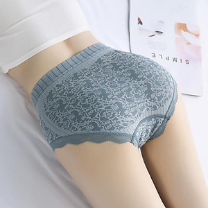 Combo 5 Chiếc Quần Lót Nữ Cạp Cao Cotton Kháng Khuẩn Phối Ren Nâng Mông Tôn Dáng - Quần Chip Nữ Không Đường Viền