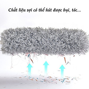 Chổi quét trần cán dài sợi vải siêu nhỏ quét bụi đa năng