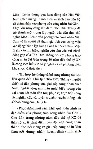 Sách Tôn Đức Thắng Với Phong Trào Công Nhân Sài Gòn Đầu Thế Kỷ XX Đến Năm 1930