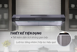 Máy Hút Mùi Vỏ Sơn Sunhouse SHB6118B - Hàng chính hãng