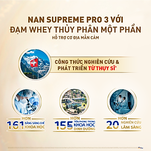 Sữa bột Nestlé NAN SUPREMEPRO 3 800g nhập khẩu Đức đạm Gentle Optipro ngừa mẫn cảm Tặng Đồ Chơi Bàn Kèm Chữ Cái (Dành cho trẻ từ 2 - 6 tuổi)