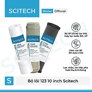 Bộ lõi số 1,2,3 10 inch (Lõi PP-UDF-CTO) - Dùng cho máy lọc nước RO, bộ lọc thô - Hàng chính hãng