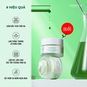 Mặt nạ rau má & diếp cá Herbario 30ml sạch mụn thuần chay