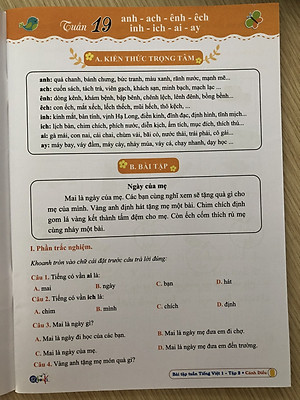 Qb - bài tập tuần tiếng việt 1/2 cánh diều