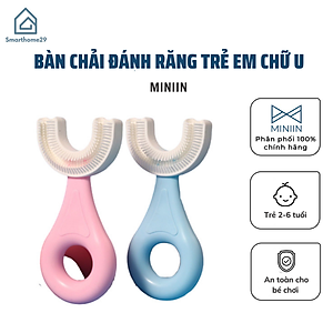 Bàn Chải Đánh Răng Silicon Hình Chữ U Cho Trẻ Em MINIIN - Cho Bé Từ 2 - 6 Tuổi