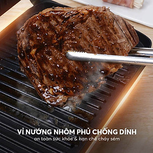 Vỉ nướng điện gấp gọn Elmich EGE-8579 - Hàng Chính Hãng