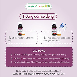 SPECIAL KID FER & VITAMINES - Siro Bổ sung sắt và các vitamin C, B2, B9, B12 - Giúp giảm thiếu máu do thiếu sắt - Nhập khẩu Pháp (125ml)