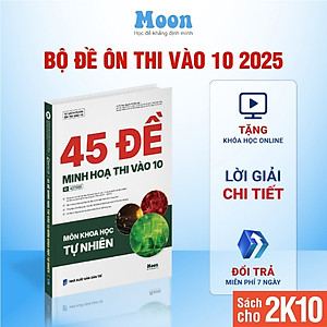 Sách bộ đề ôn thi vào 10 môn Toán, Văn, Tiếng Anh, Khoa học tự nhiên - MoonBook