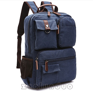 Balo nam thời trang vải canvas  phong cách mới- đi làm, đi học,đi chơi,đựng laptop (15,6")