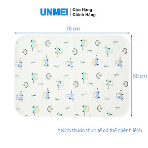 Tấm lót chống thấm trải giường 2 lớp Baby Unmei - 50x70cm (1 Cái/Bịch) Tấm Lót chống Thấm cho Bé