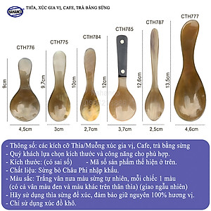 Muỗng/Thìa Bằng Sừng HAHANCO (Đủ Mẫu) Xúc Gia Vị /Cafe /Trà /Giúp Gia Vị Không Mất Mùi