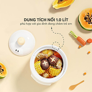 Nồi nấu chậm, nấu cháo, chưng yến 1L Elmich SCE-8524OL - Hàng Chính Hãng