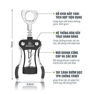 Dụng Cụ Khui Rượu Vang Benchusch - Hàng Chính Hãng