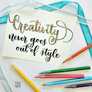 Bút thư pháp CALLIGRAPHY đầu cọ - 12 màu Faber 551512