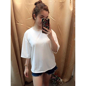 Áo Thun Tay Lỡ Trơn Nhiều Màu Vải Dày Không Xù Lông.