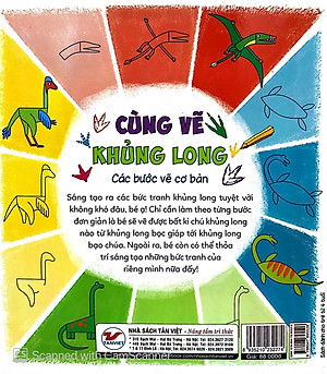 Sách Cùng Vẽ Khủng Long - Các Bước Vẽ Cơ Bản