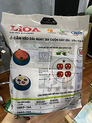 Ổ cắm kéo dài quay tay- cuộn dây kín - kiểu đĩa bay DB52-10A