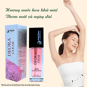 Xịt Khử Mùi Hôi Nách DEORA CLEAR 50ml, Khử Mùi Toàn Thân, Ngăn Tiết Mồ Hôi, Lưu Hương Suốt 24H