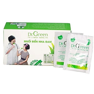 Muối rửa mũi Nha Đam Dr.Green| Hộp 30 gói| Dùng cho bé và người lớn| Hỗ trợ điều trị viêm mũi, sổ mũi, viêm mũi xoang