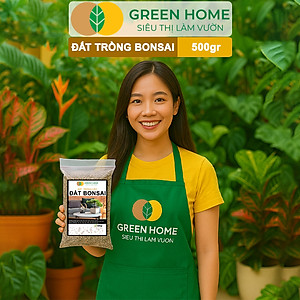 Đất Trồng Cây Bonsai Greenhome, Bao 500GR, Promix, Trộn Sẵn, Tiện Dụng, Giữ Ẩm Tốt, Thoáng Khí, Rễ Khoẻ, Thân To