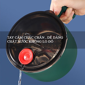 Ca MÌ Mini Cầm Tay 1,2L , Bát Nấu Mì Lõi Inox 304 Giữ Nhiệt Có Nắp Đậy Đa Năng Thiết Kế An Toàn - HÀNG LOẠI 1 - CHÍNH HÃNG MINIIN