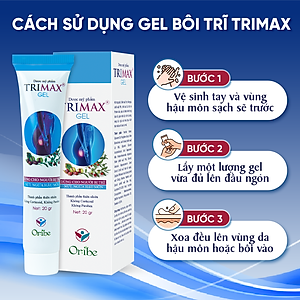 Gel Bôi Trĩ Giúp Co Búi Trĩ, Giảm Sưng Đỏ Và Ngứa Rát Hậu Môn Do Trĩ Trimax Tuýp 20g