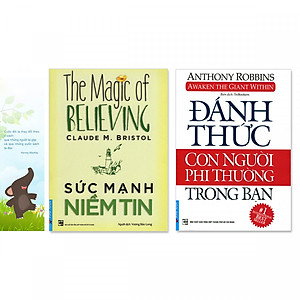 Combo 2 cuốn: Đánh Thức Con Người Phi Thường Trong Bạn, Sức Mạnh Niềm Tin + bookmark danh ngôn hình voi
