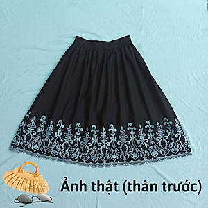 Chân Váy Hoa Nữ New Design Thiết Kế Dáng Váy Dài Xòe, Họa Tiết Hoa Thêu Phong Cách Hàn Quốc Trẻ Trung ,Vải Mới ,Mịn Đẹp CV0080
