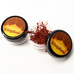 Saffron Kingdom Herb nhụy hoa nghệ tây Iran loại Super Negin thượng hạng chính hãng (mẫu thử hộp 0.1 gram) - Tặng bình nước thủy tinh cao cấp 500 ml