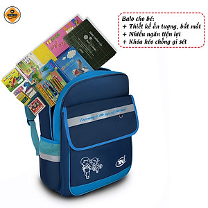 Balo học sinh tiểu học TN Bags – Balo đi học cấp 1 siêu nhẹ, trượt nước, nhiều ngăn cao cấp cho bé năng động TN.B3014