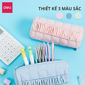 Túi Hộp Đựng Bút Vải Cotton Cute Xinh Xắn Màu Pastel Deli - Phù Hợp Cho Học Sinh Văn Phòng Đựng Đồ Dùng Cá Nhân Mĩ Phẩm Đồ Du Lịch - 67065