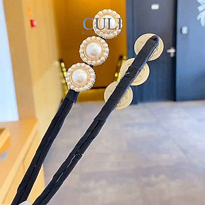 Kẹp búi tóc, kẹp quấn tóc dẻo củ tỏi đa năng, kẹp tóc đính hoa - ngọc hot trend style Hàn Quốc cho nữ - Culi.accessories