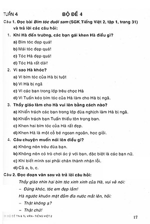 Sách 35 Bộ Đề Văn - Tiếng Việt Lớp 2 - Tự Luận & Trắc Nghiệm (Tái Bản)