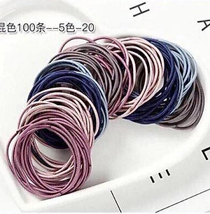 Set 100 Chun Buộc Tóc Hàn Quốc Đủ Màu