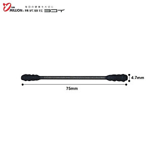 Hộp 110 chiếc tăm bông than hoạt tính cao cấp Nhật Bản Sanritsu 100% Bông gòn tự nhiên siêu mềm, kháng khuẩn, an toàn cho người sử dụng