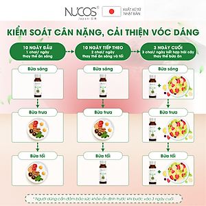 Nước detox enzyme hỗ trợ thải độc Nucos Detox Enzyme 10 chai x 30ml​