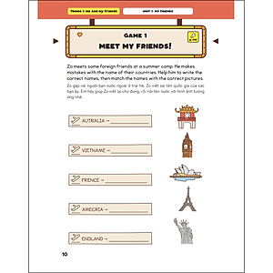 Sách Level Up - 100 Trò Chơi Từ Vựng Tiếng Anh Lớp 4