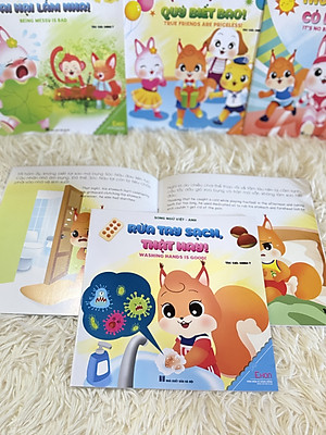 Sách Truyện Ehon Nhật Bản- Combo 10 cuốn Sách Ehon Ươm Mầm Kỹ Năng Sống dành cho trẻ (Song ngữ Việt Anh)