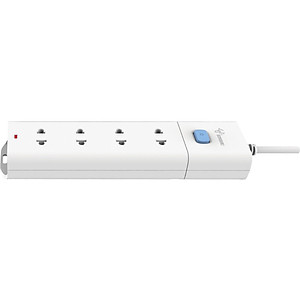 Ổ Cắm Điện Gongniu Đa Năng 4 Ổ 1 Công Tắc – Công Suất 10A/250/2500W – Trắng – Chính Hãng (V1040)