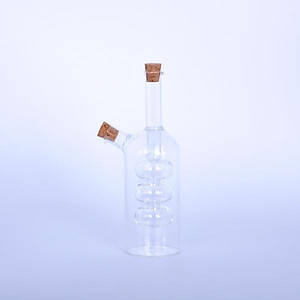 2-Outlet Glass Olive Oil Jar Vinegar Bottle Kitchen Sauce
