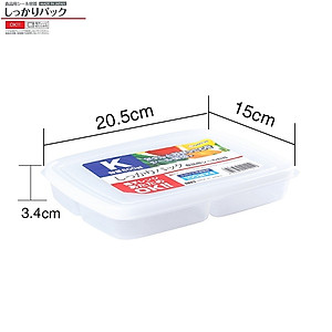 Hộp đựng thực phẩm Nakaya 600ml chia 4 ngăn tiện lợi - Nội địa Nhật